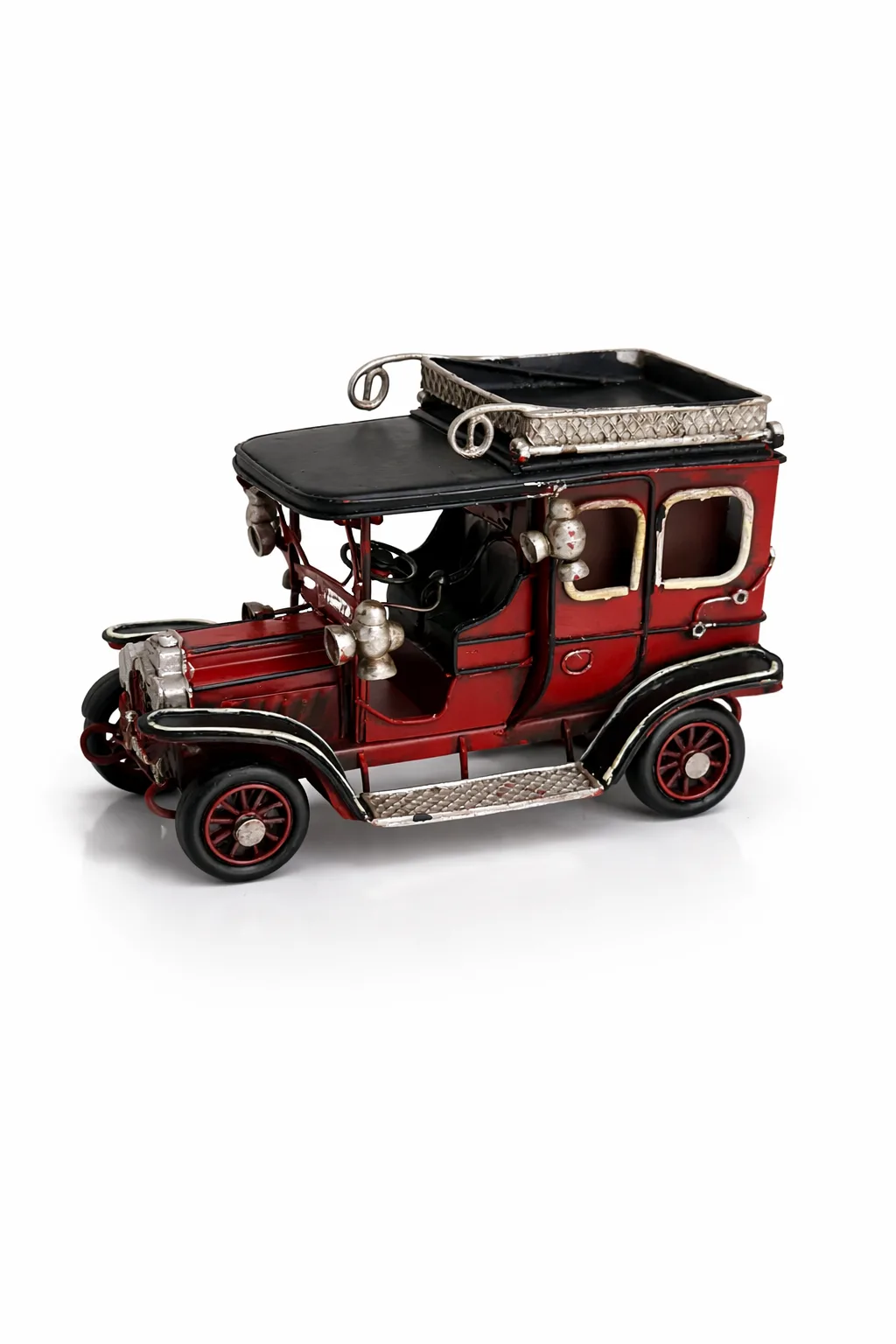 Dekoratif Metal Araba Kalemlik ve Çerçeveli Masa Üstü Biblo