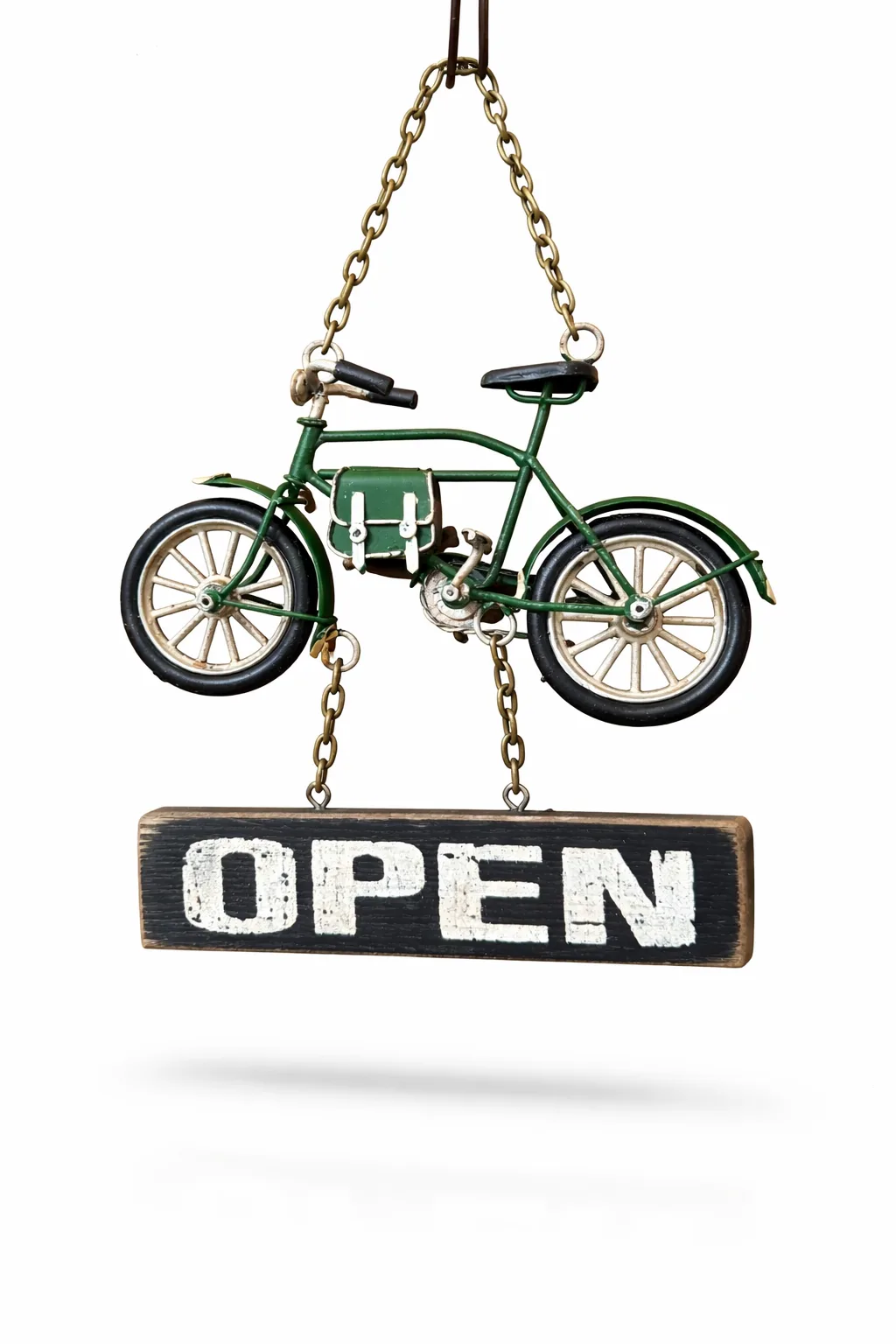 Dekoratif Metal Bisiklet Kapı Yazısı – Vintage Bisiklet Temalı Kapı Süsü