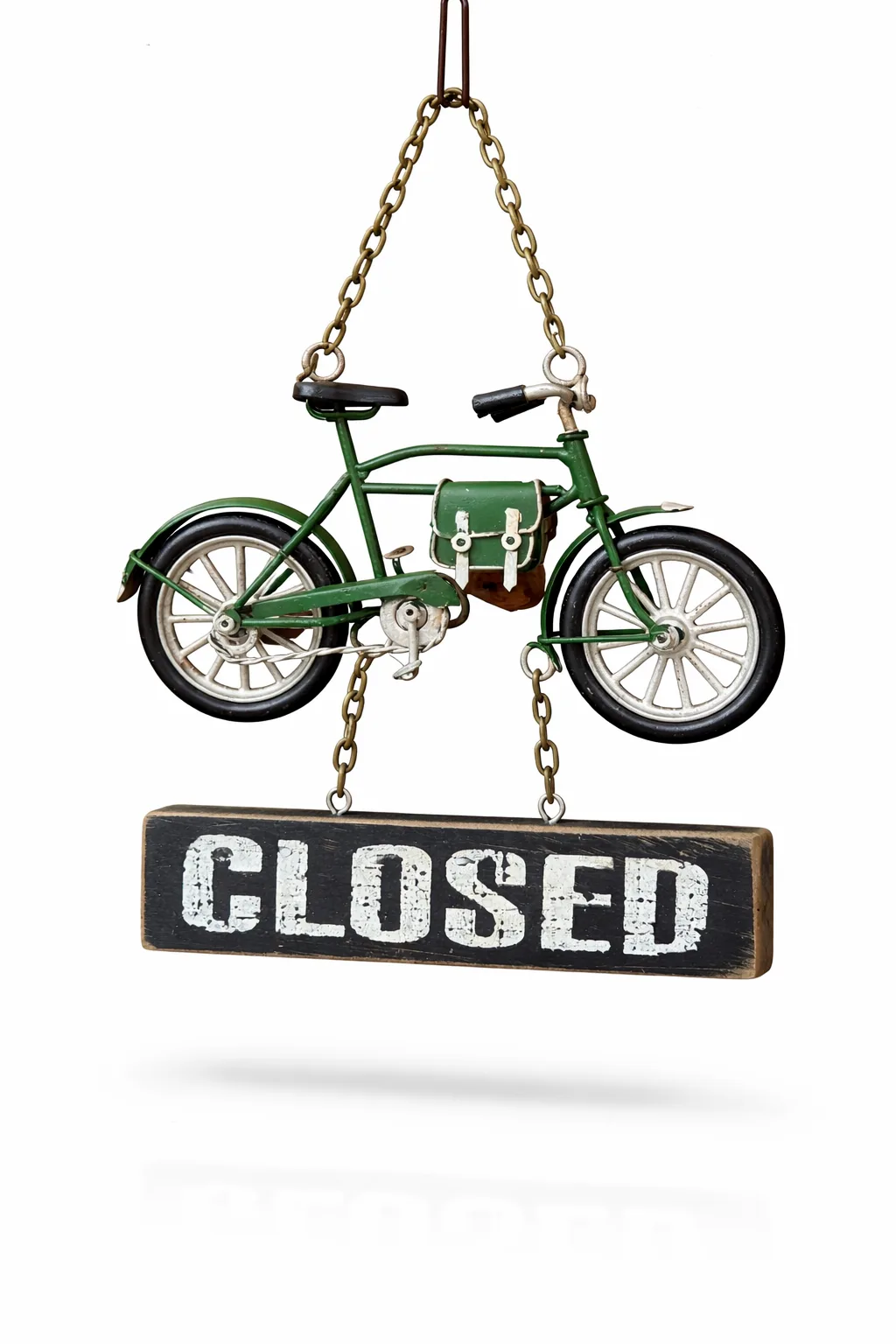 Dekoratif Metal Bisiklet Kapı Yazısı – Vintage Bisiklet Temalı Kapı Süsü