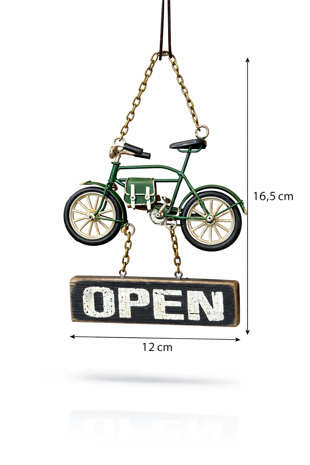 Dekoratif Metal Bisiklet Kapı Yazısı – Vintage Bisiklet Temalı Kapı Süsü