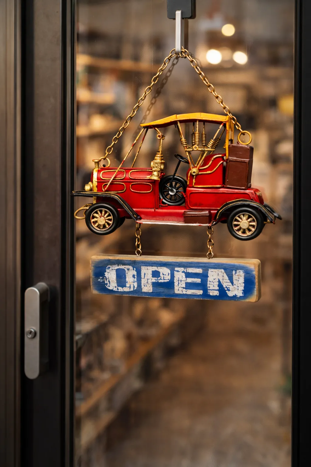 Dekoratif Metal Nostaljik Araba Kapı Yazısı – Vintage Kapı Süsü