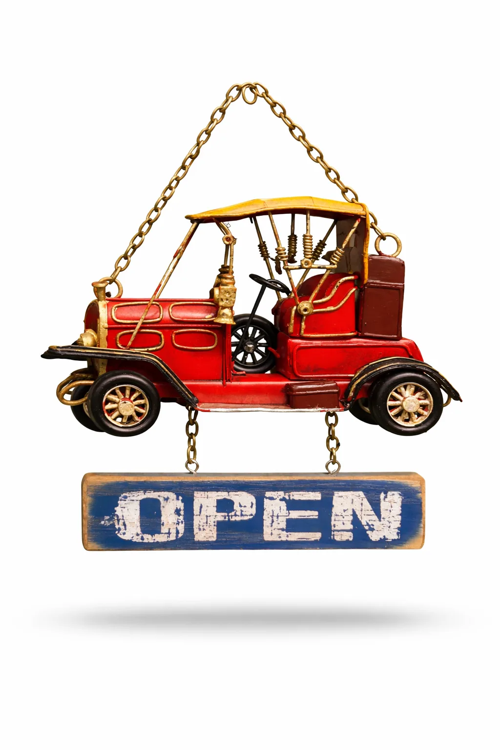 Dekoratif Metal Nostaljik Araba Kapı Yazısı – Vintage Kapı Süsü