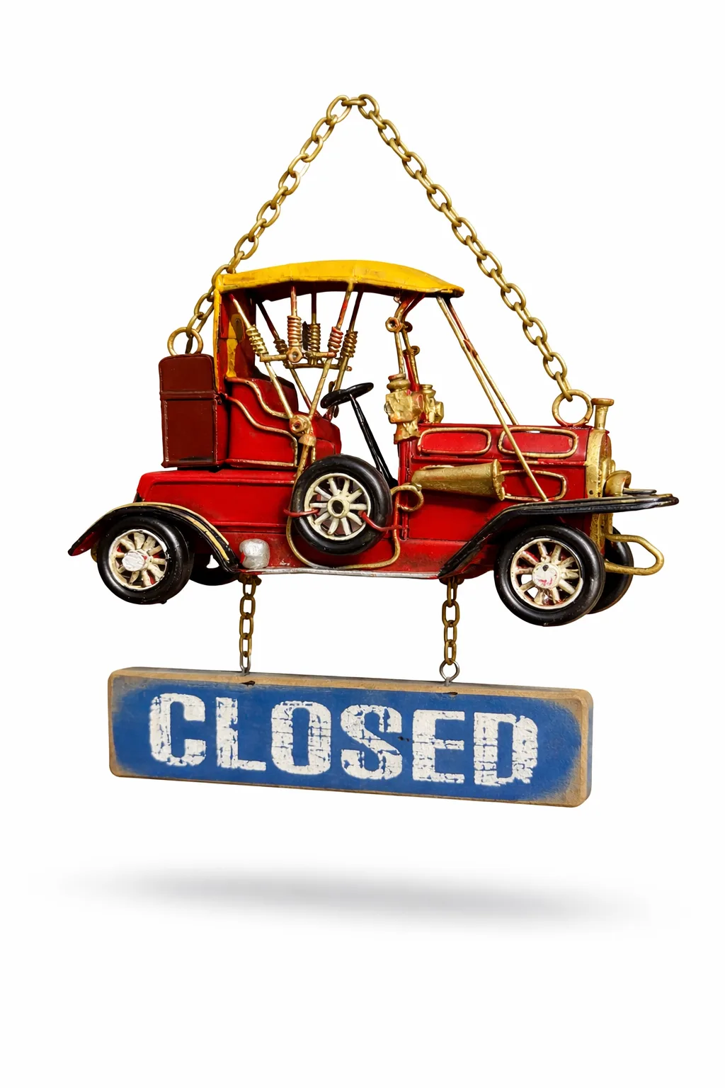 Dekoratif Metal Nostaljik Araba Kapı Yazısı – Vintage Kapı Süsü