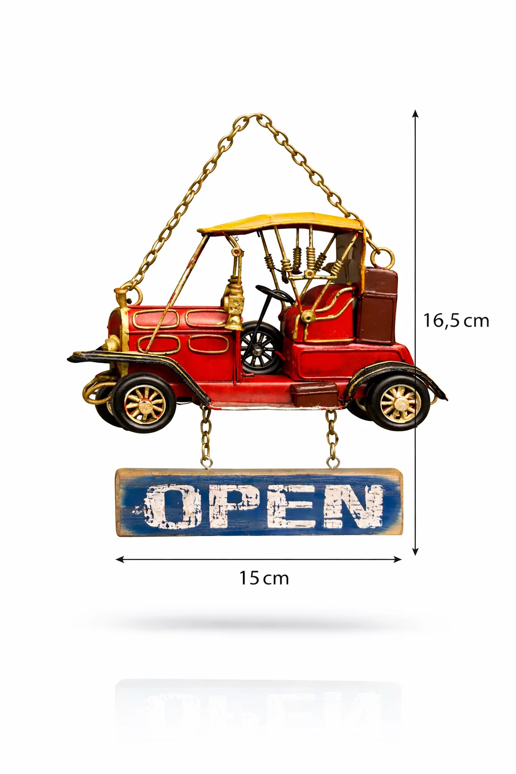 Dekoratif Metal Nostaljik Araba Kapı Yazısı – Vintage Kapı Süsü