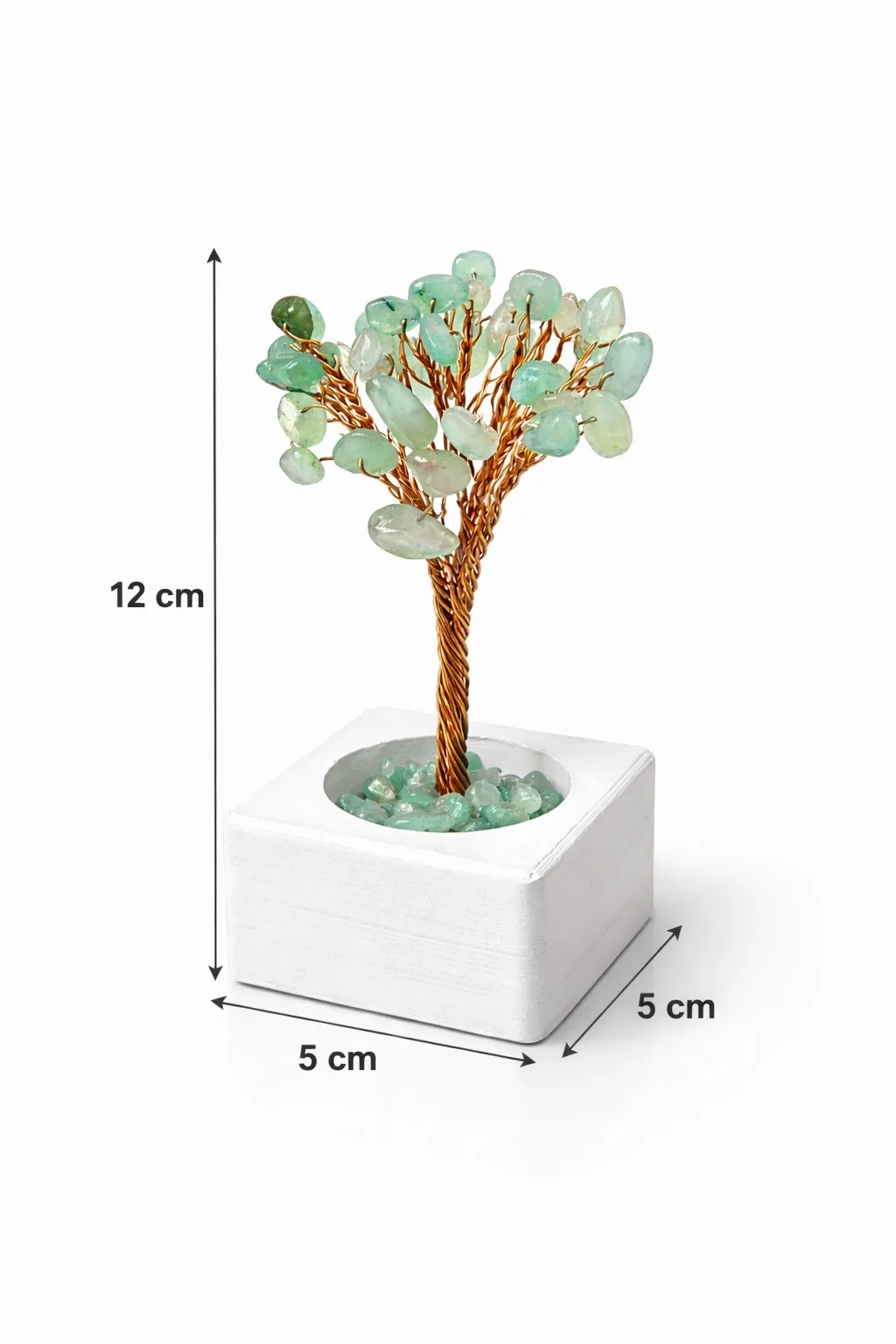 Aventurin Doğal Taş Enerji Ağacı – Şans Taşı Dekoratif Doğal Taş Ağaç (Pozitif Enerji & Bolluk Taşı)