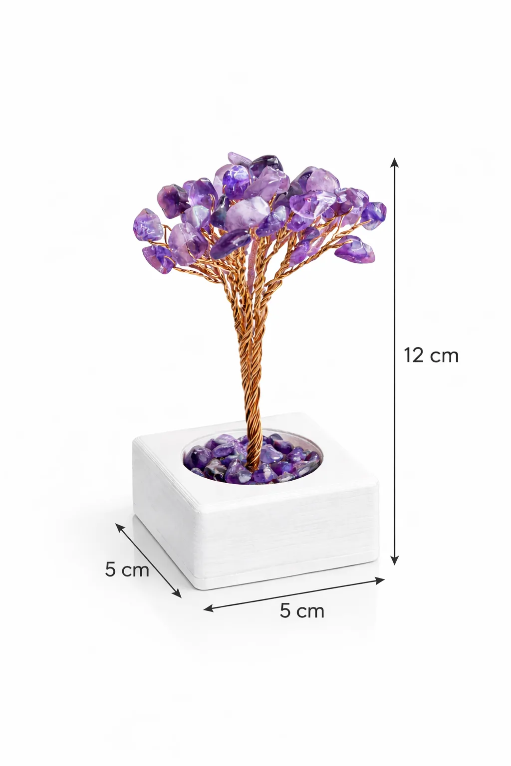 Ametist Doğal Taş Enerji Ağacı – Stres ve Negatif Enerji Taşı Dekoratif Doğal Taş Ağaç