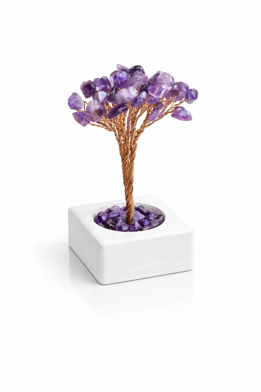 Ametist Doğal Taş Enerji Ağacı – Stres ve Negatif Enerji Taşı Dekoratif Doğal Taş Ağaç