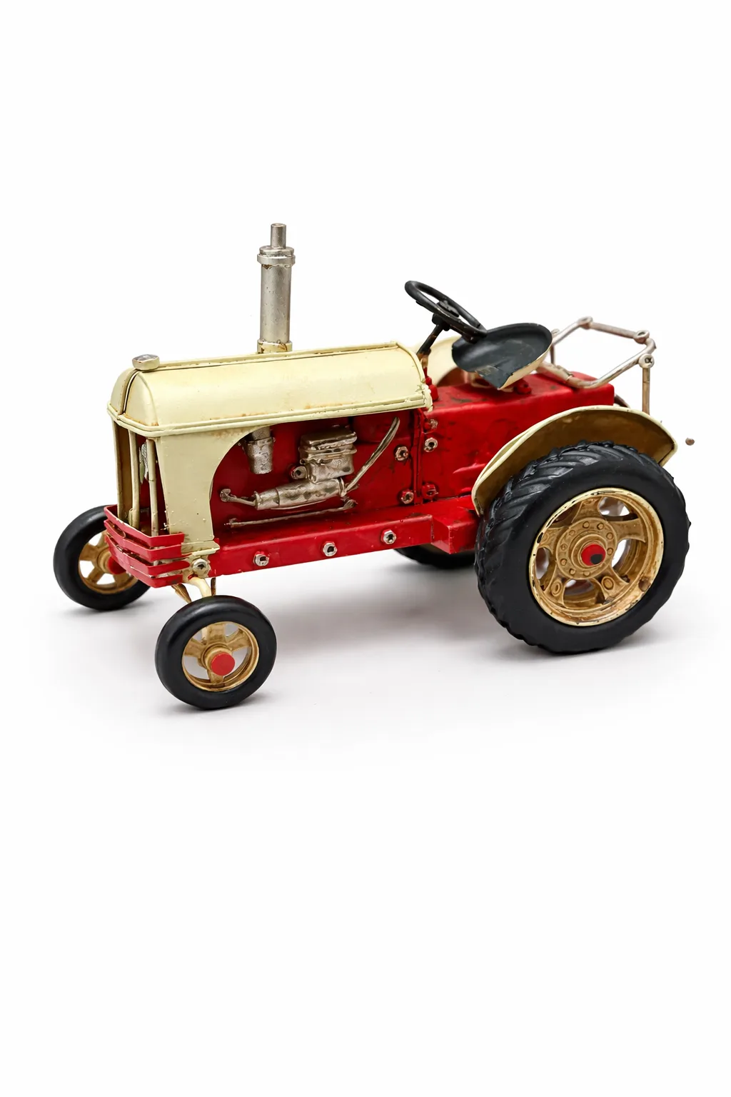 Dekoratif Metal Traktör – Vintage Nostaljik Bahçe Traktörü Masa ve Raf Dekoru