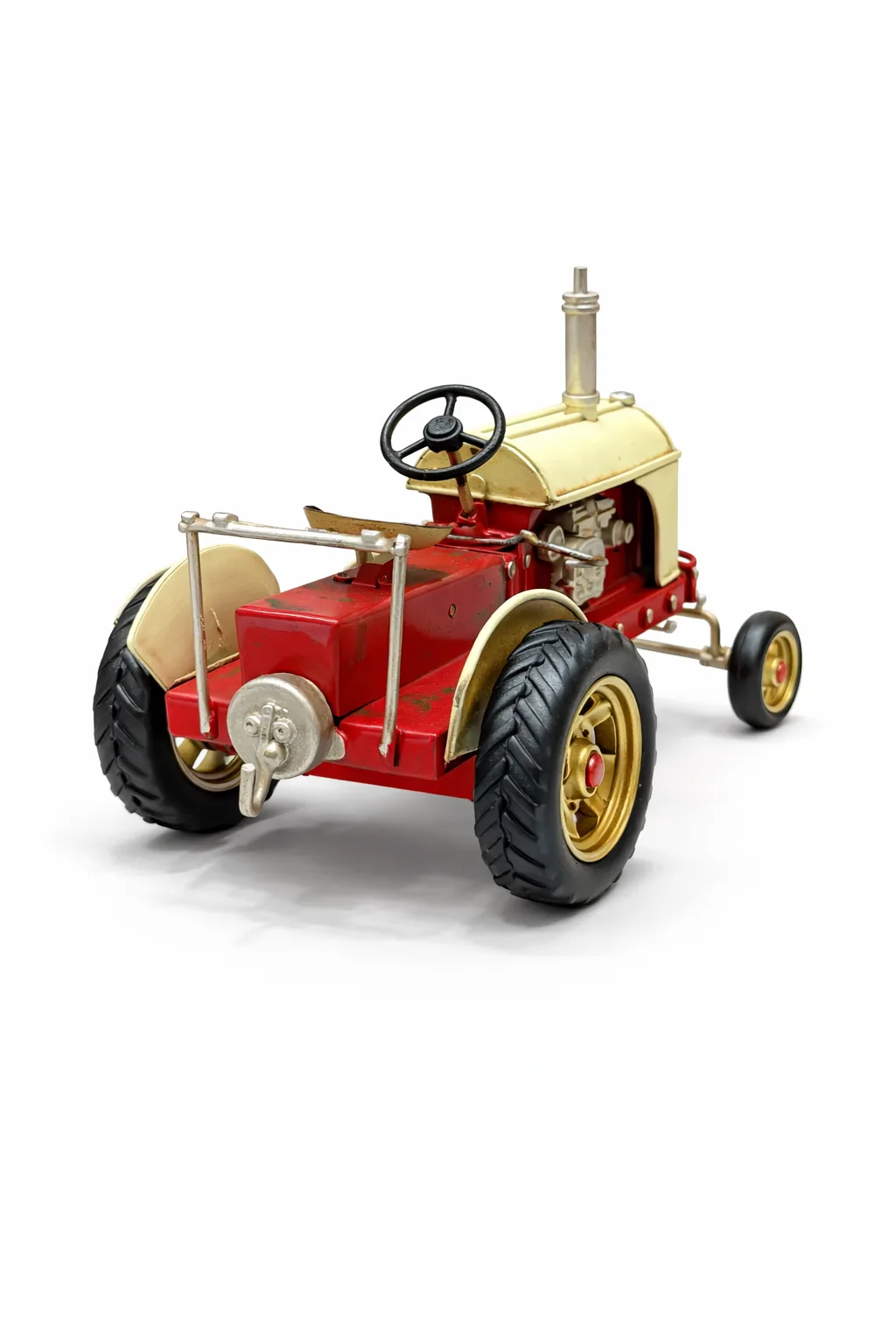 Dekoratif Metal Traktör – Vintage Nostaljik Bahçe Traktörü Masa ve Raf Dekoru