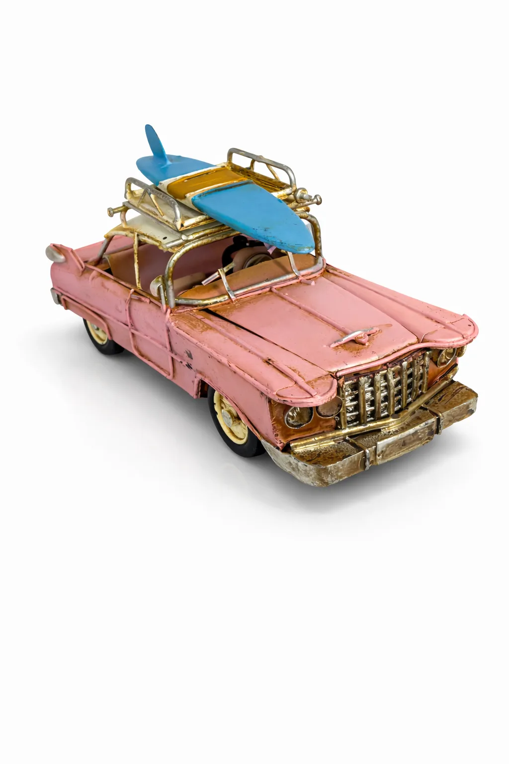 Dekoratif Metal Araba Çerçeveli Model – Retro Nostaljik Masa & Raf Dekoru