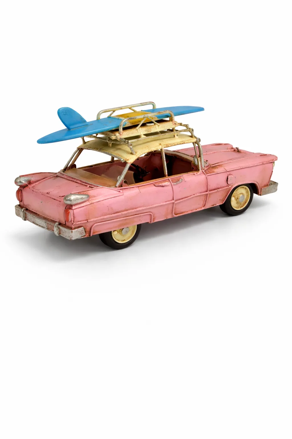 Dekoratif Metal Araba Çerçeveli Model – Retro Nostaljik Masa & Raf Dekoru