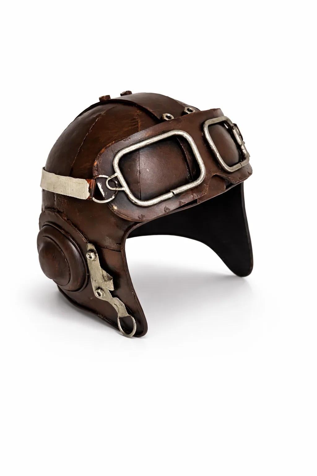 Dekoratif Metal Pilot Kaskı – Nostaljik Havacılık Temalı Masa & Raf Dekoru