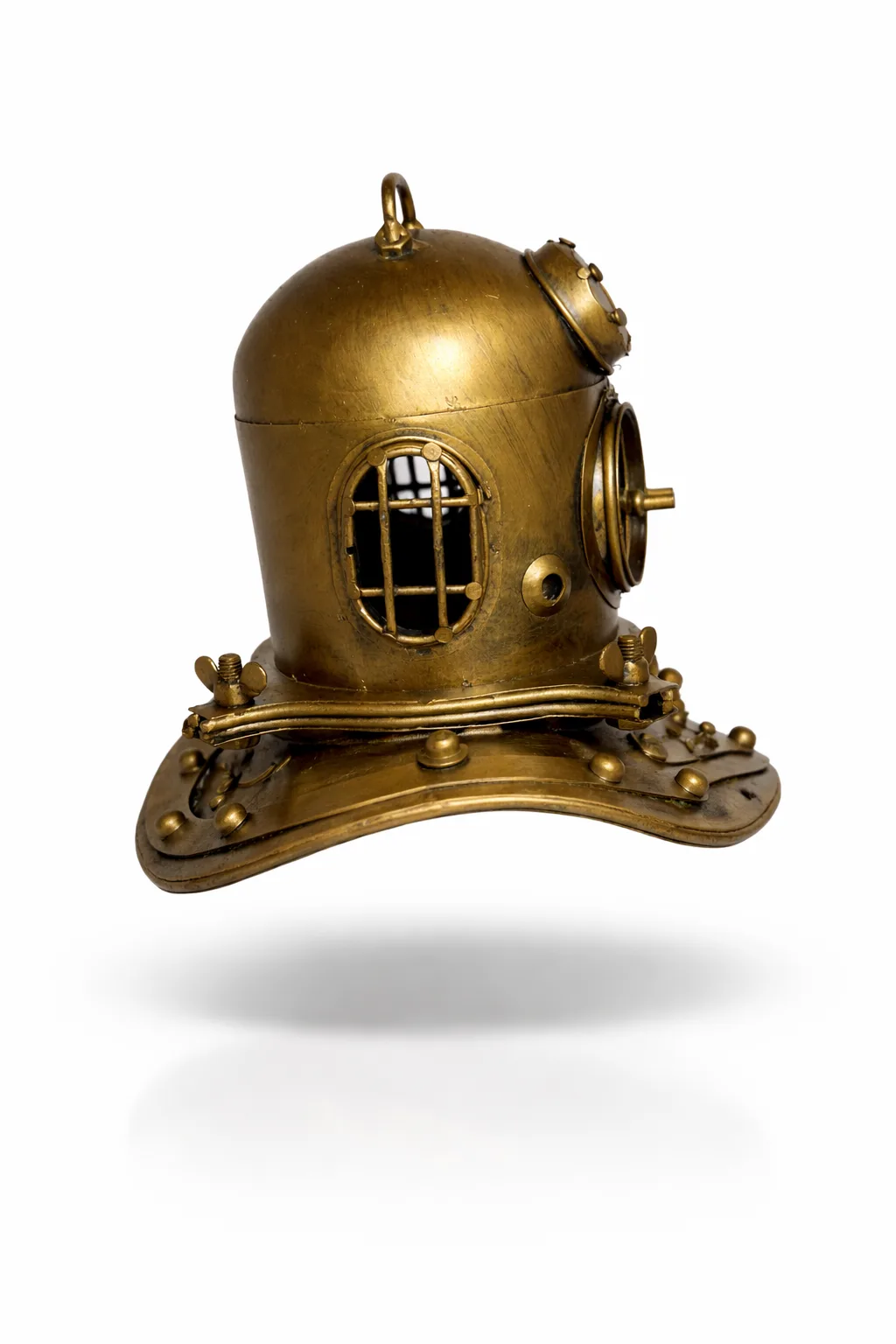 Dekoratif Metal Dalgıç Başlığı – Nostaljik Deniz Temalı Masa & Raf Dekoru