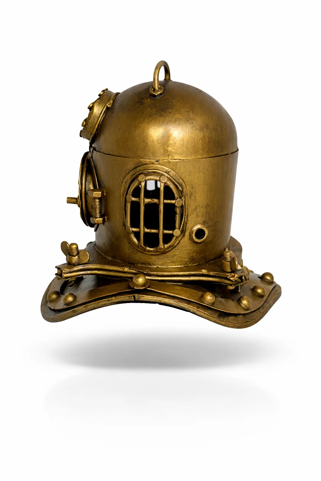 Dekoratif Metal Dalgıç Başlığı – Nostaljik Deniz Temalı Masa & Raf Dekoru