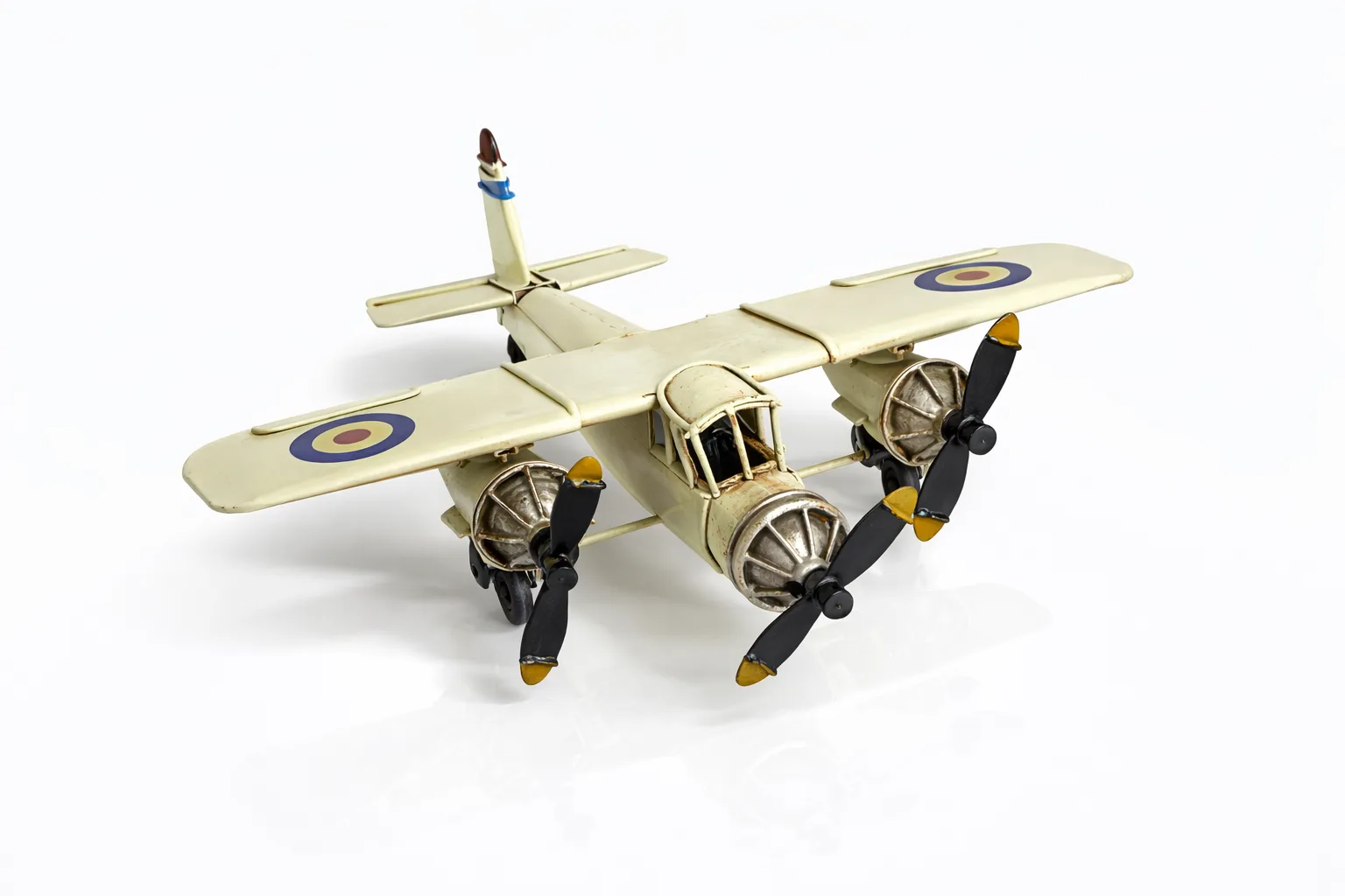 Dekoratif Metal Uçak Modeli – Nostaljik El Yapımı Masa & Ofis Dekoru