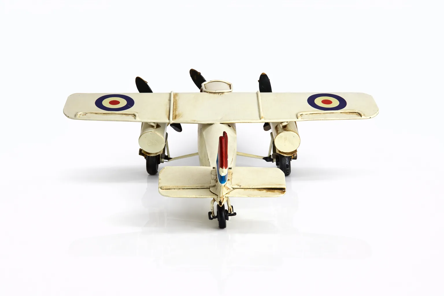 Dekoratif Metal Uçak Modeli – Nostaljik El Yapımı Masa & Ofis Dekoru