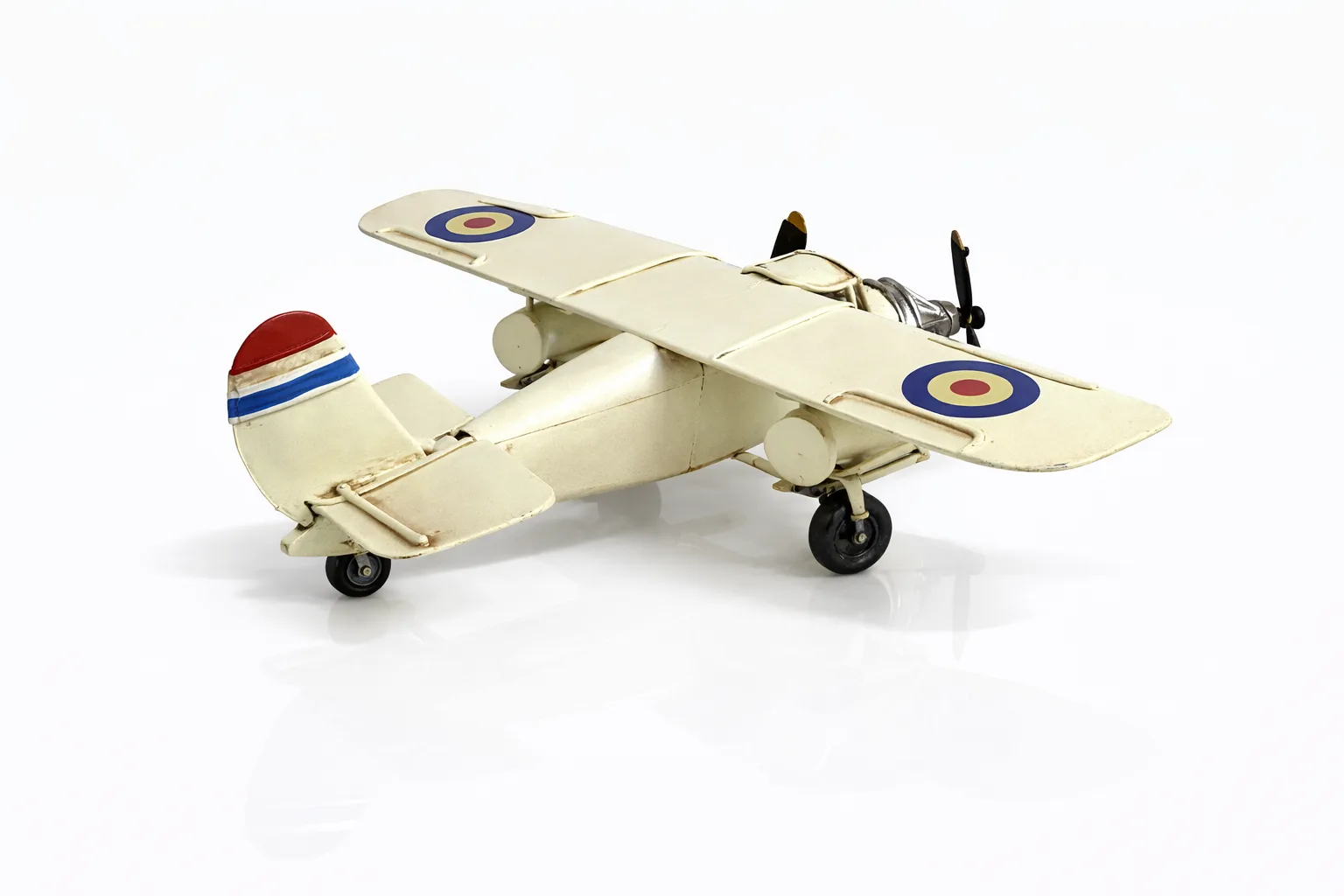 Dekoratif Metal Uçak Modeli – Nostaljik El Yapımı Masa & Ofis Dekoru