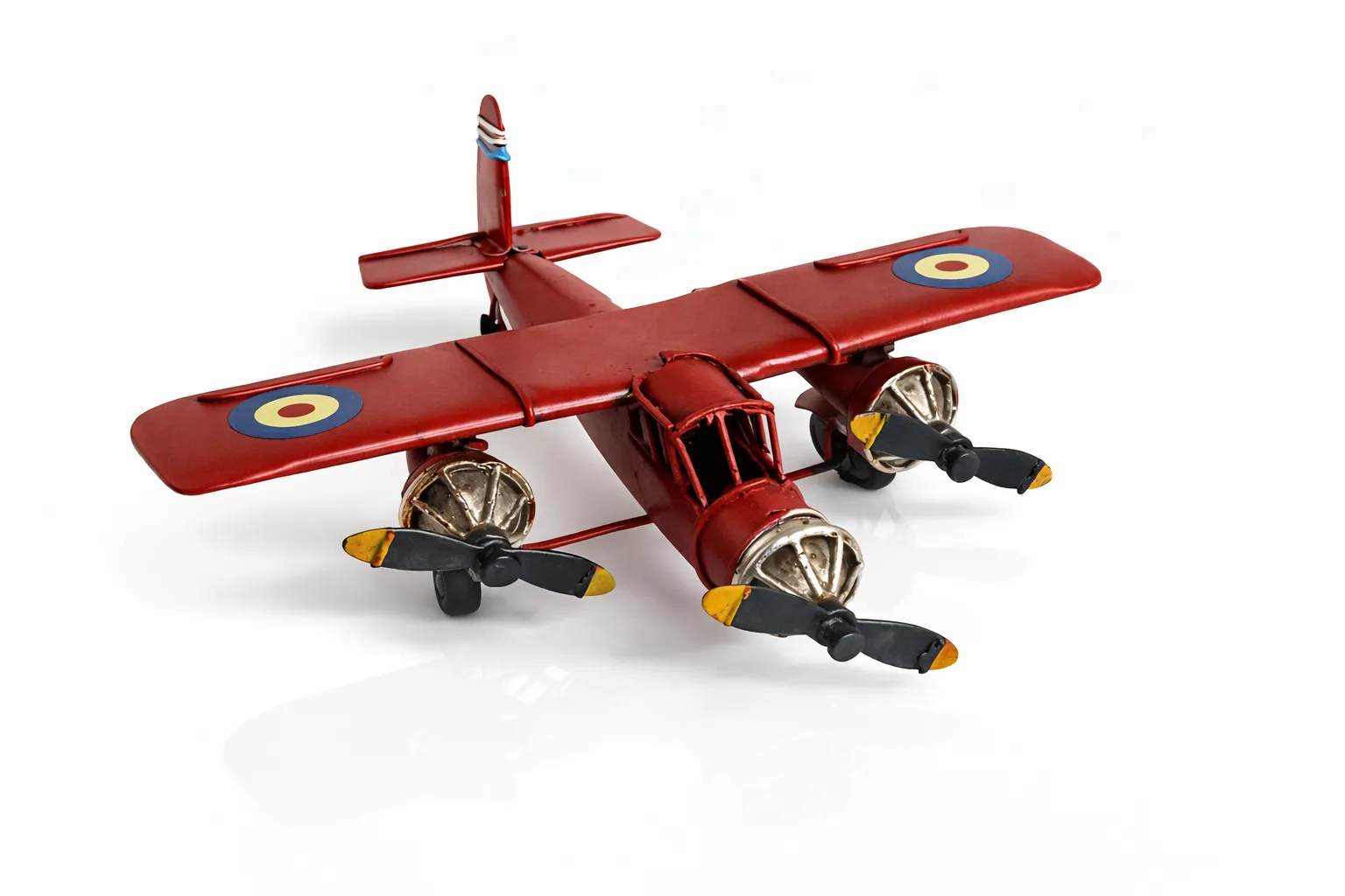 Dekoratif Metal Uçak Modeli – Retro Vintage El Yapımı Masa & Ofis Dekoru