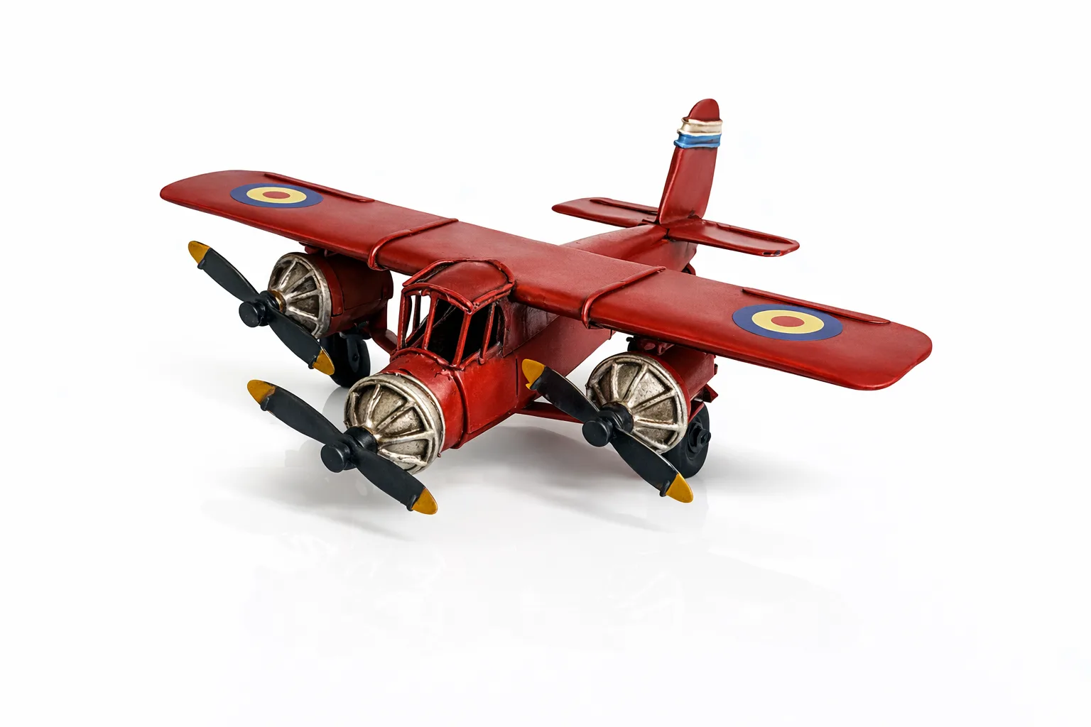 Dekoratif Metal Uçak Modeli – Retro Vintage El Yapımı Masa & Ofis Dekoru