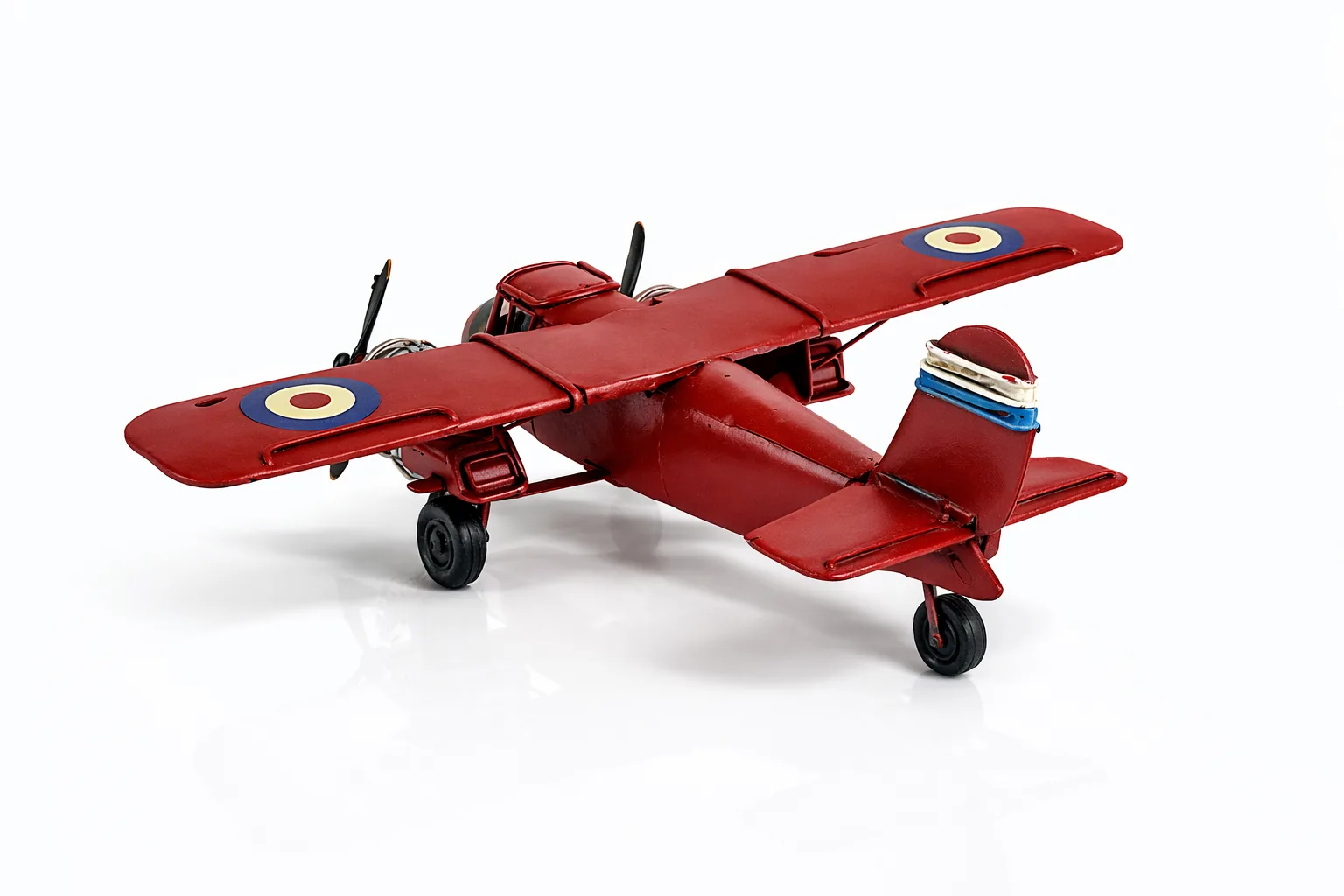 Dekoratif Metal Uçak Modeli – Retro Vintage El Yapımı Masa & Ofis Dekoru