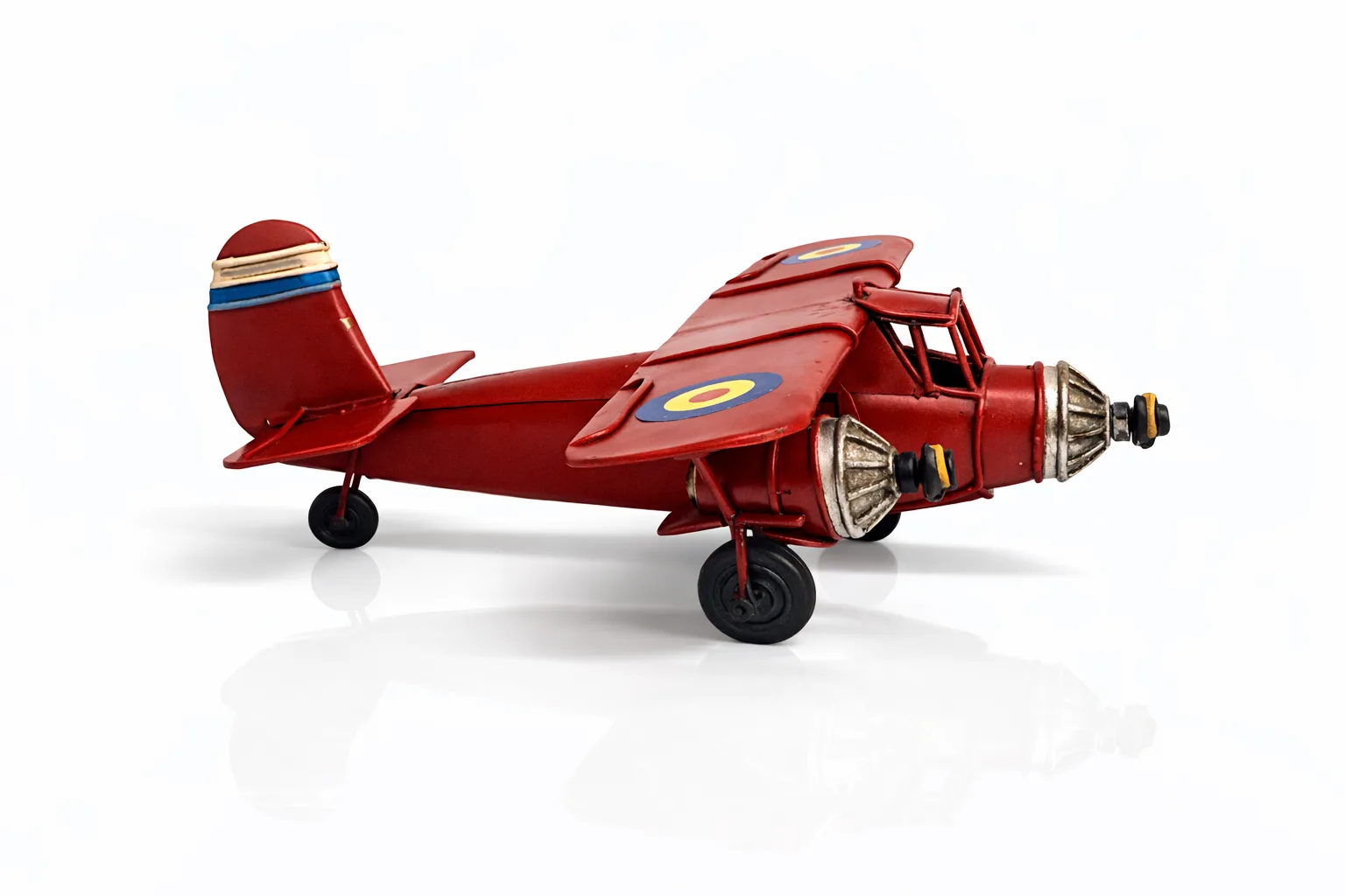 Dekoratif Metal Uçak Modeli – Retro Vintage El Yapımı Masa & Ofis Dekoru