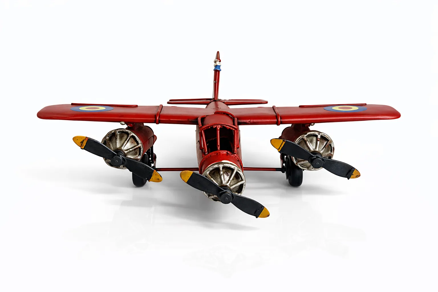 Dekoratif Metal Uçak Modeli – Retro Vintage El Yapımı Masa & Ofis Dekoru