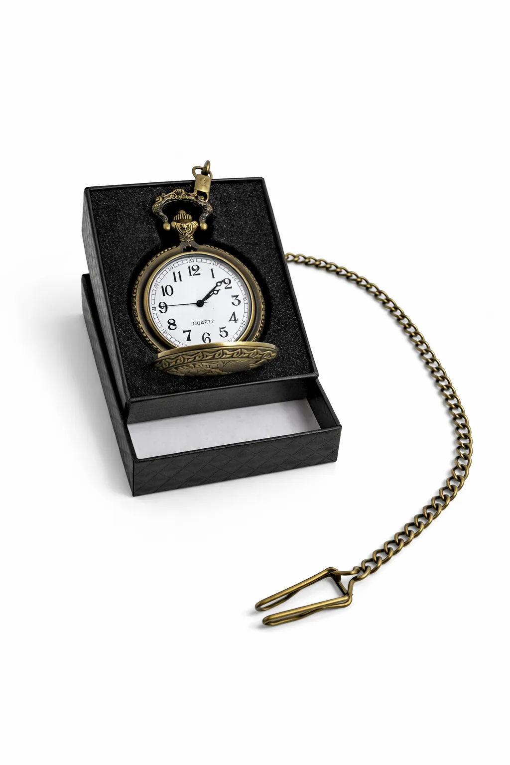 Özel Kutulu Kartal Figürlü Köstekli Saat – Antik Bronz Güç ve Asalet Tasarımı