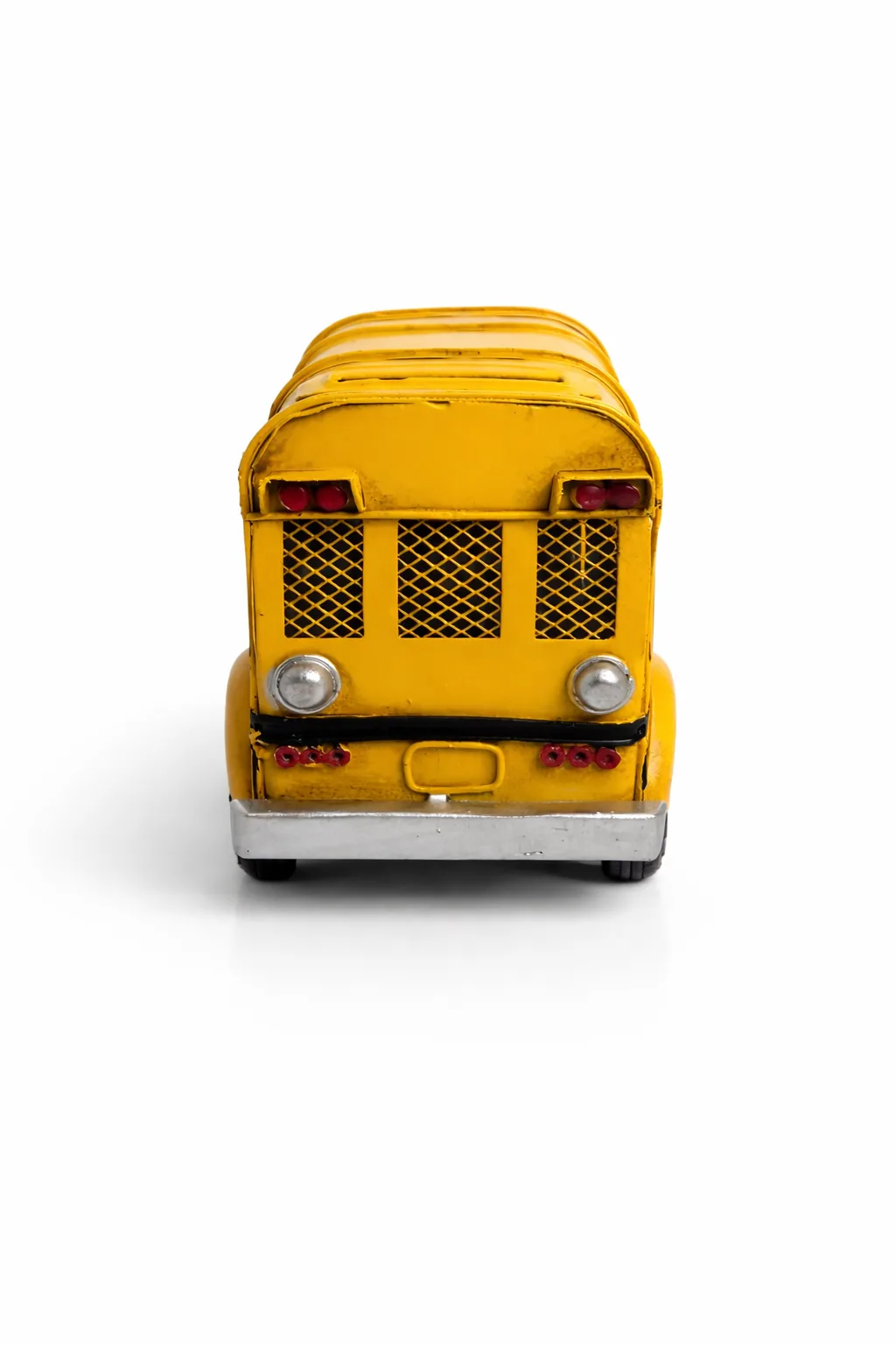 Dekoratif Metal Okul Otobüsü – Nostaljik Retro Tasarım Masa Üstü Biblo
