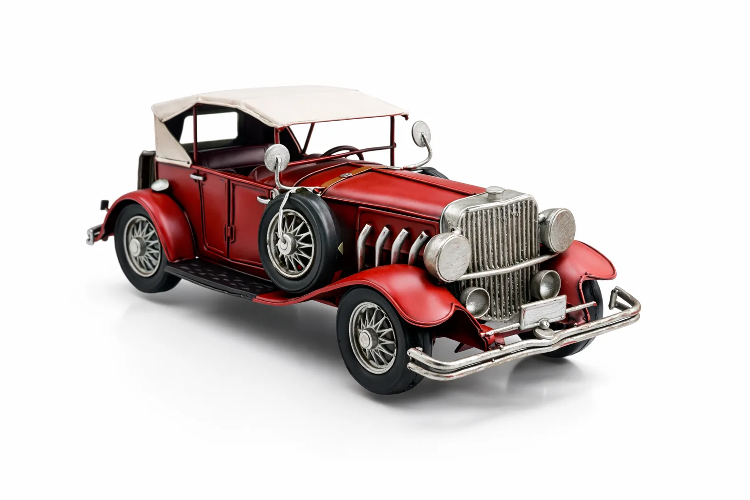 Dekoratif Metal Yarış Arabası – Retro Tasarım Biblo