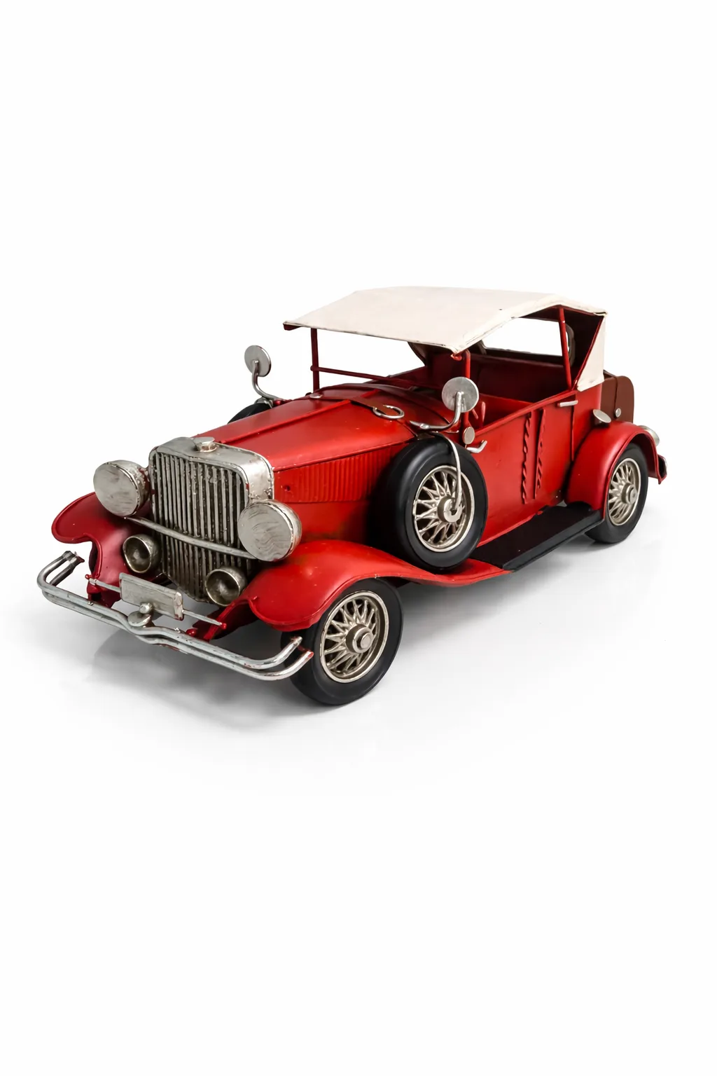 Dekoratif Metal Yarış Arabası – Retro Tasarım Biblo