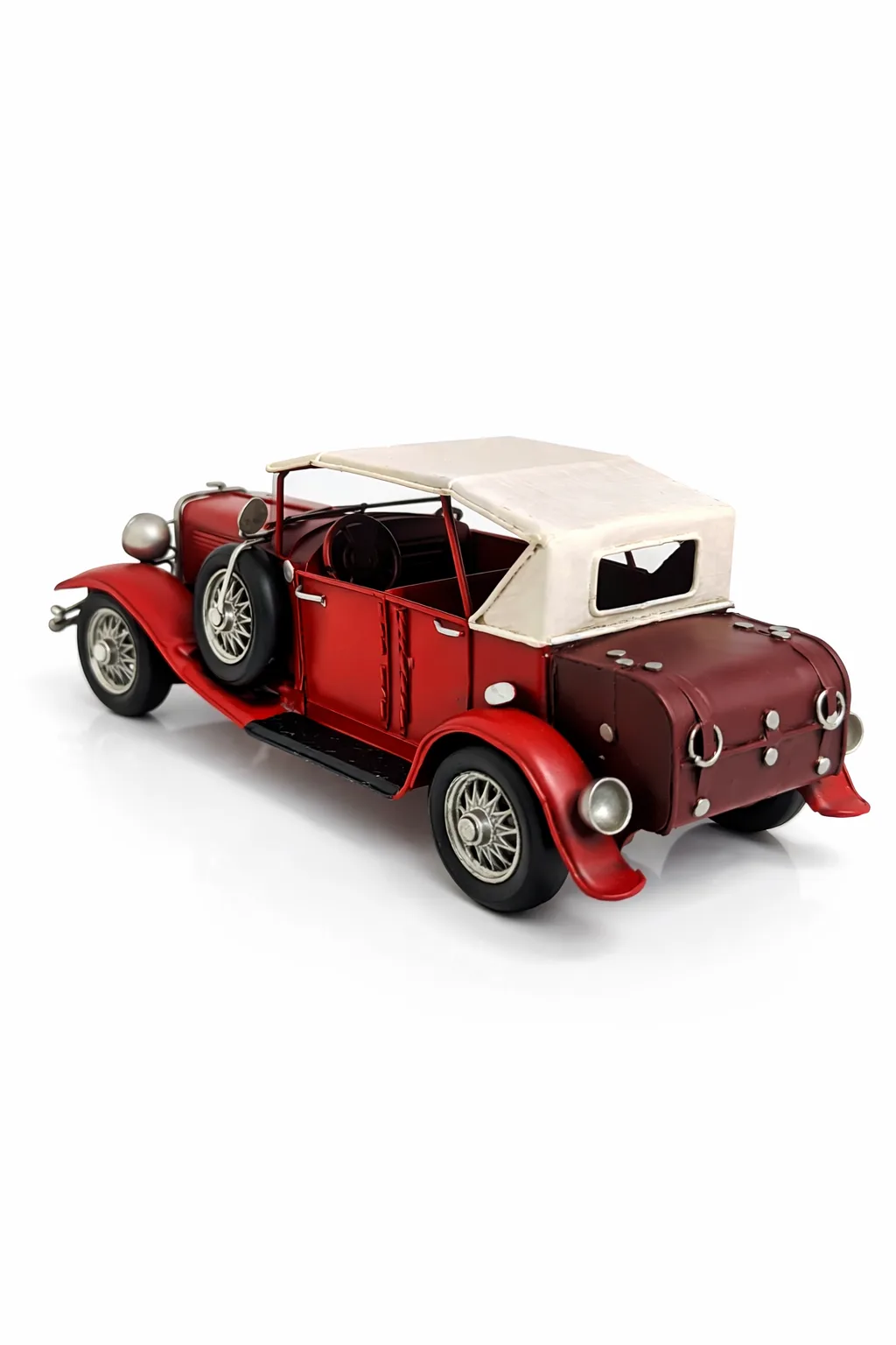 Dekoratif Metal Yarış Arabası – Retro Tasarım Biblo