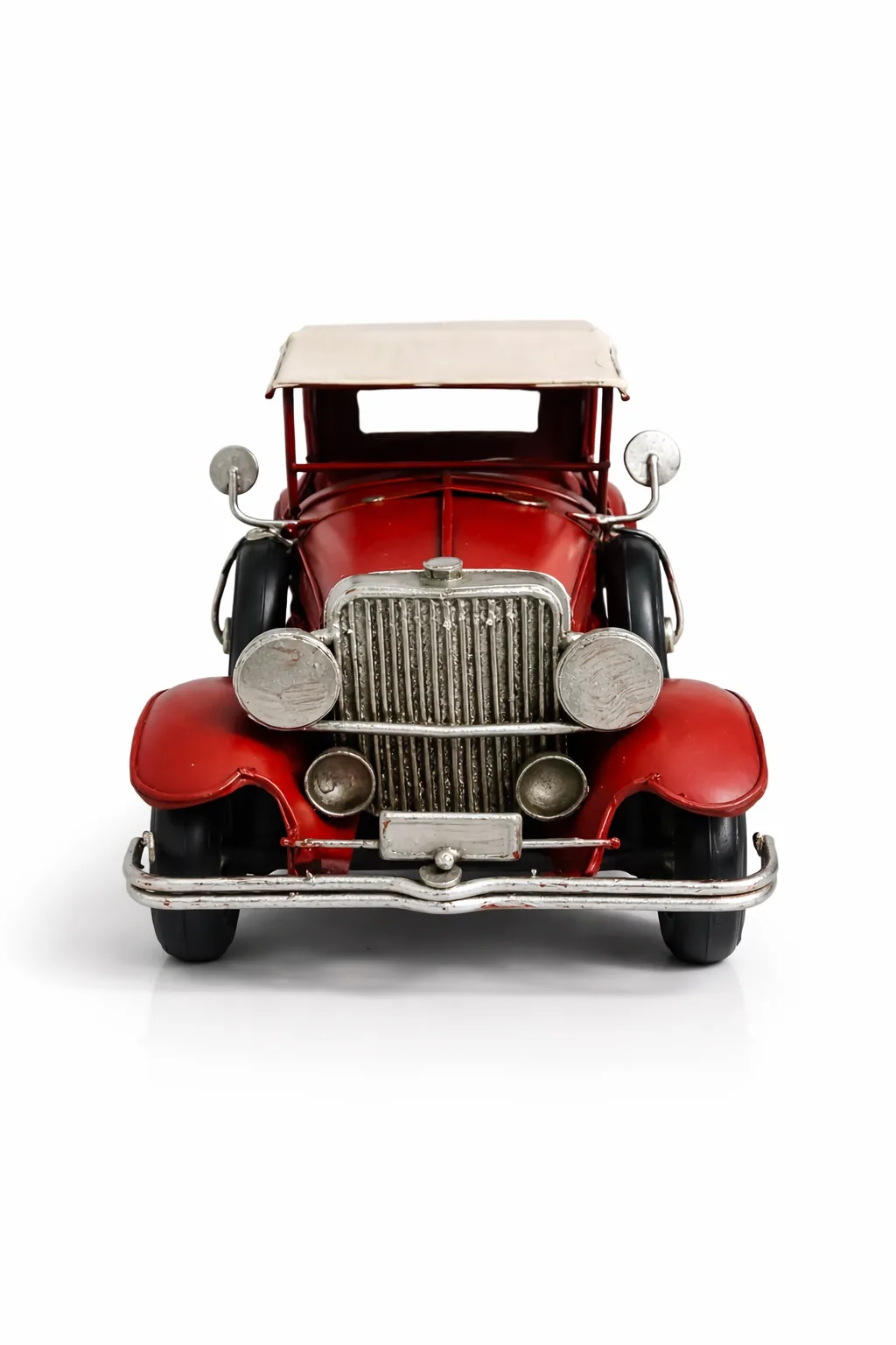 Dekoratif Metal Yarış Arabası – Retro Tasarım Biblo