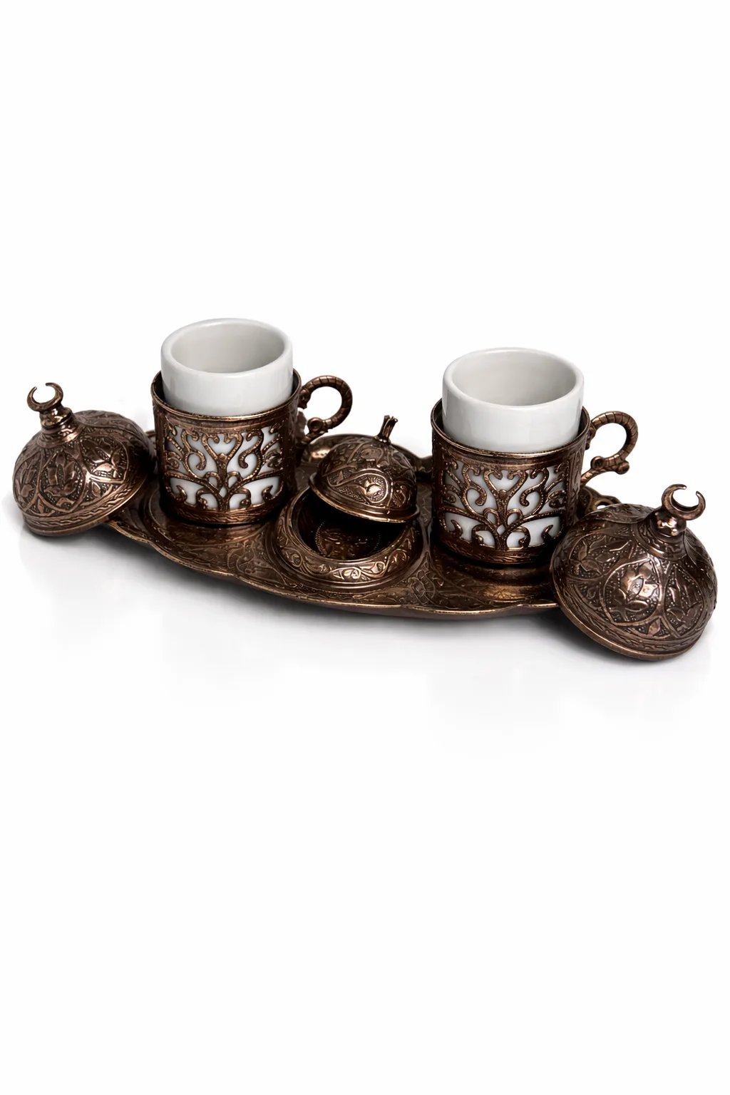Osmanlı Motifli 2’li Türk Kahvesi Fincan Seti görsel 2