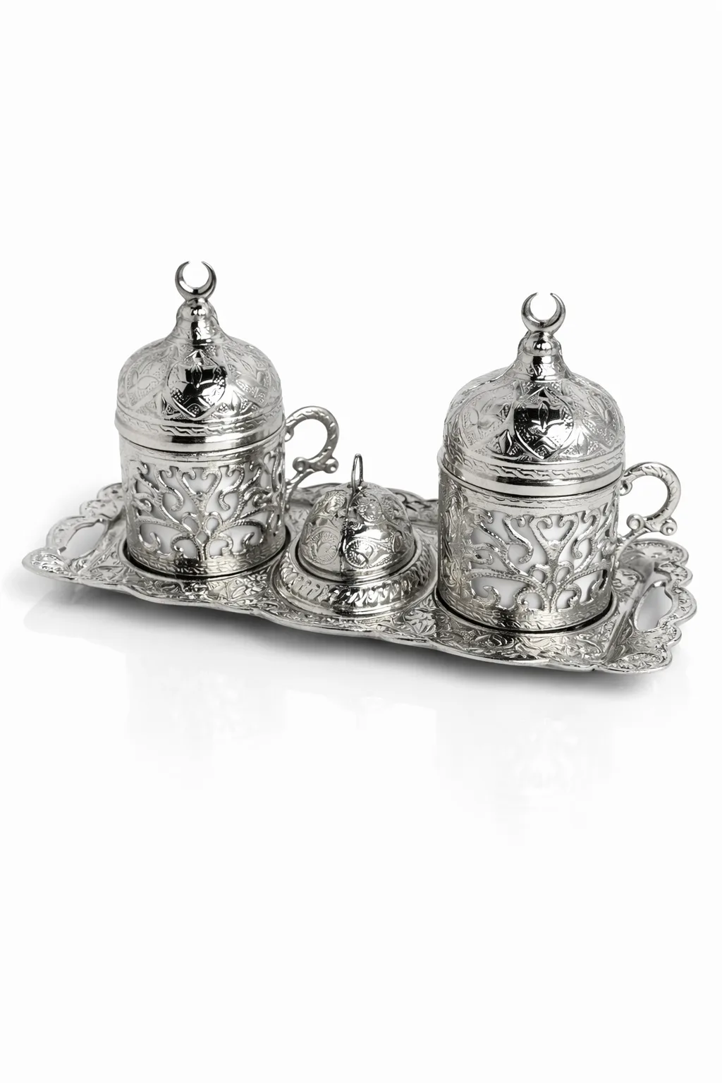 Osmanlı Motifli 2’li Türk Kahvesi Fincan Seti