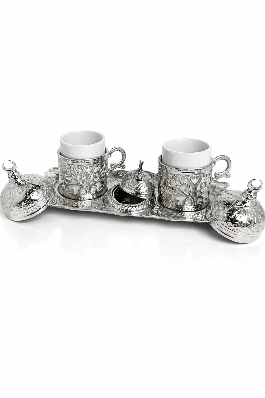 Osmanlı Motifli 2’li Türk Kahvesi Fincan Seti görsel 2