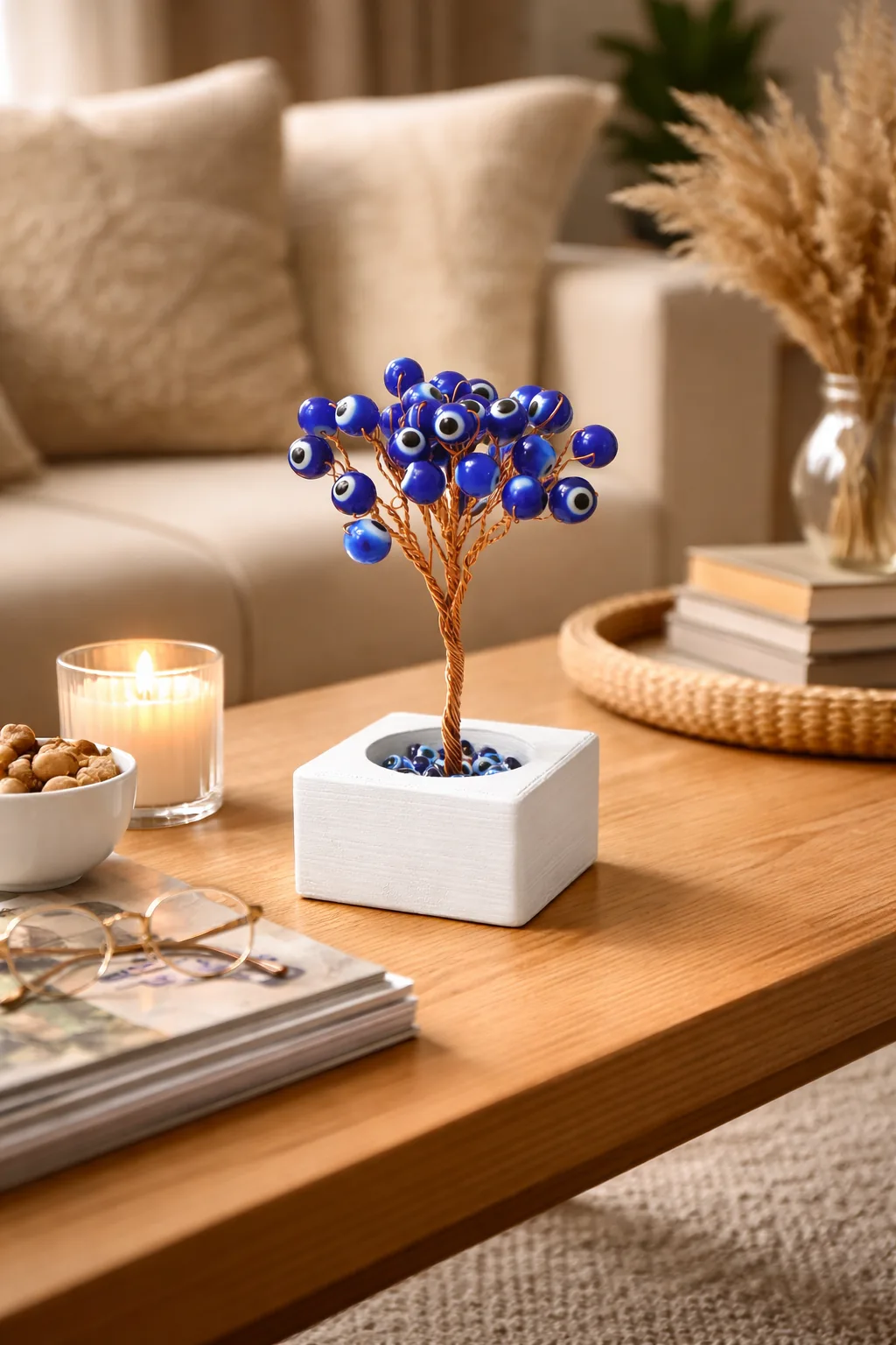 Nazar Boncuğu Enerji Ağacı – Nazar Ağacı Dekoratif Koruyucu Nazar Boncuklu Ağaç