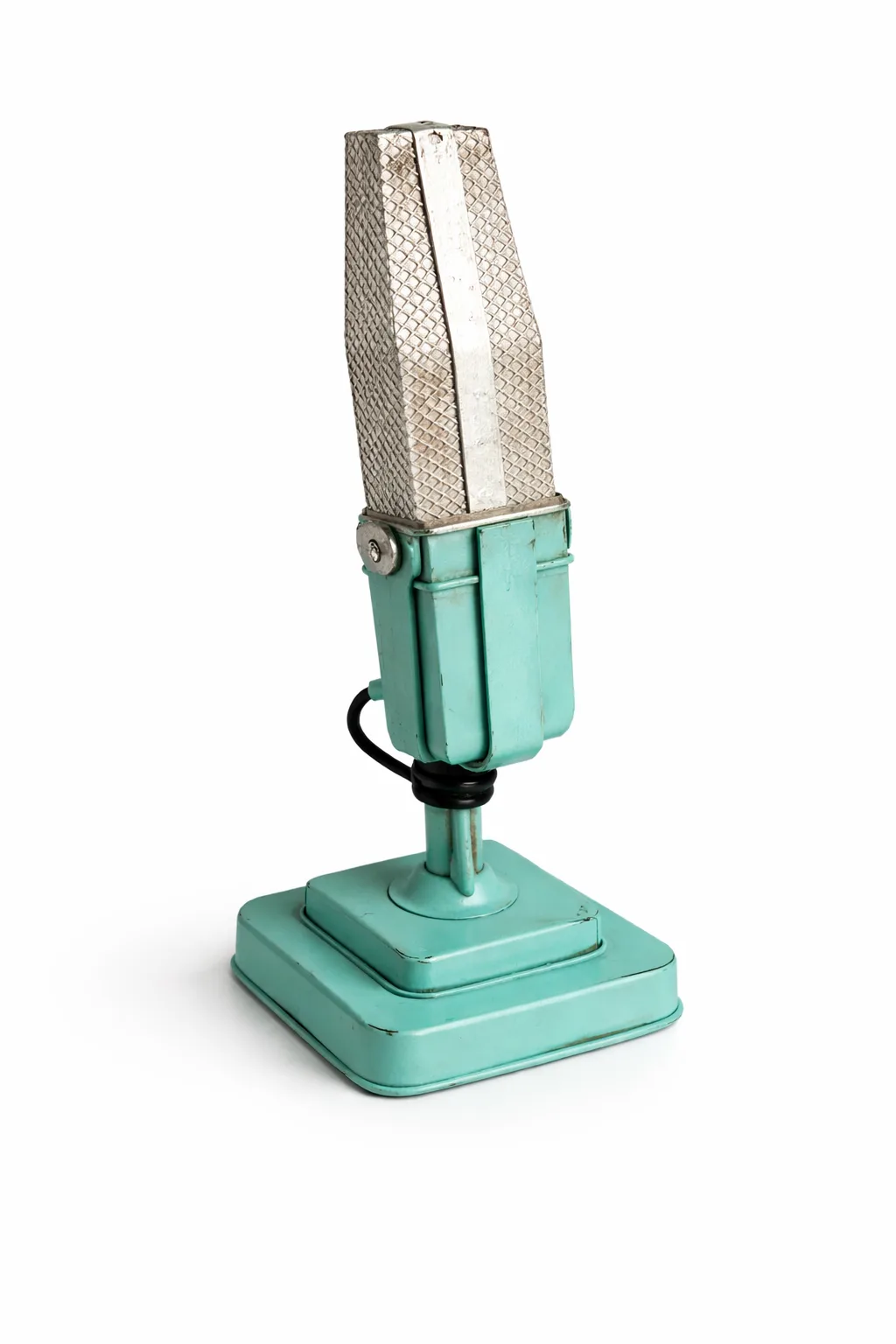 Dekoratif Metal Mikrofon – Vintage Sahne Mikrofonu Tasarımlı Masa ve Ofis Dekoru