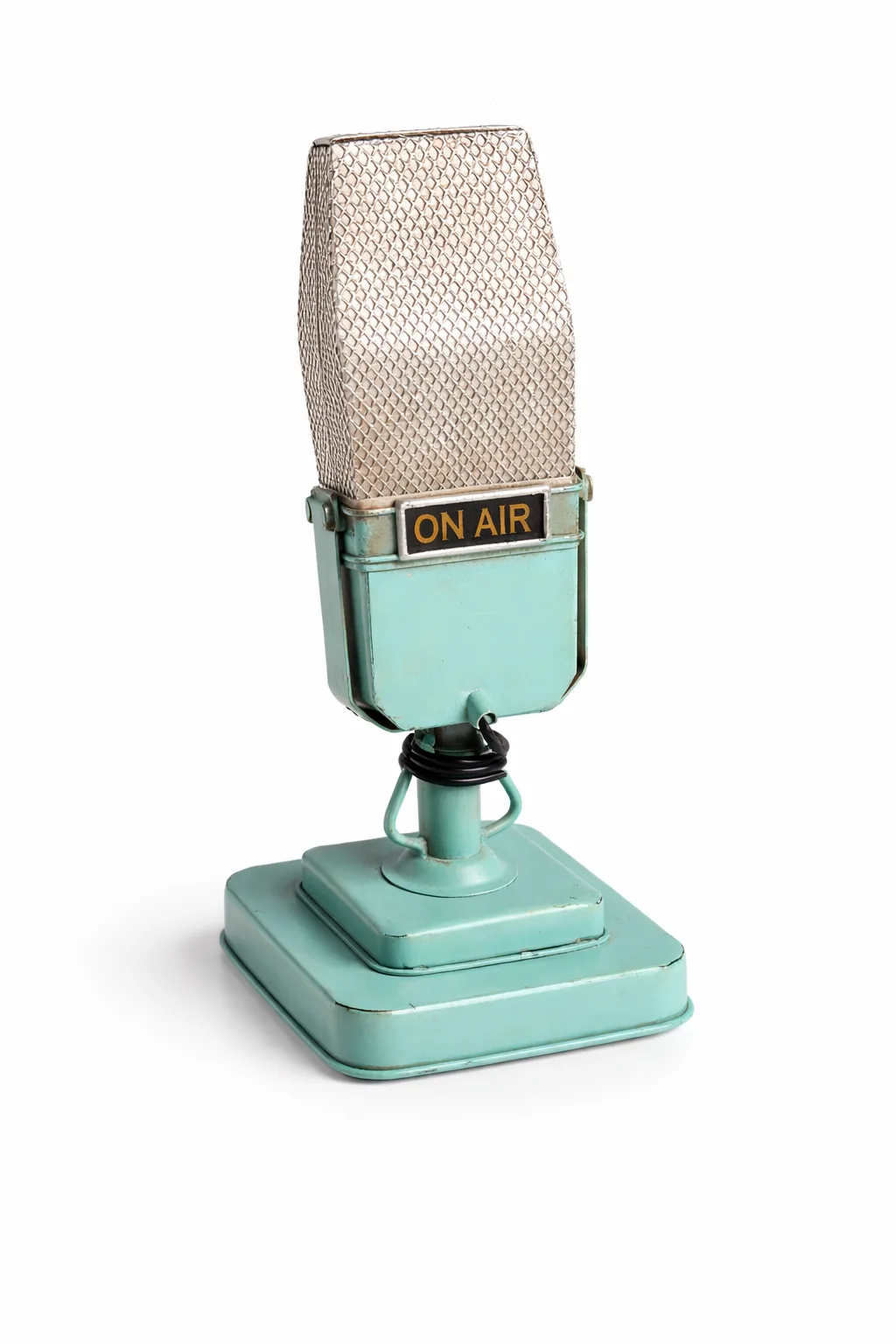 Dekoratif Metal Mikrofon – Vintage Sahne Mikrofonu Tasarımlı Masa ve Ofis Dekoru