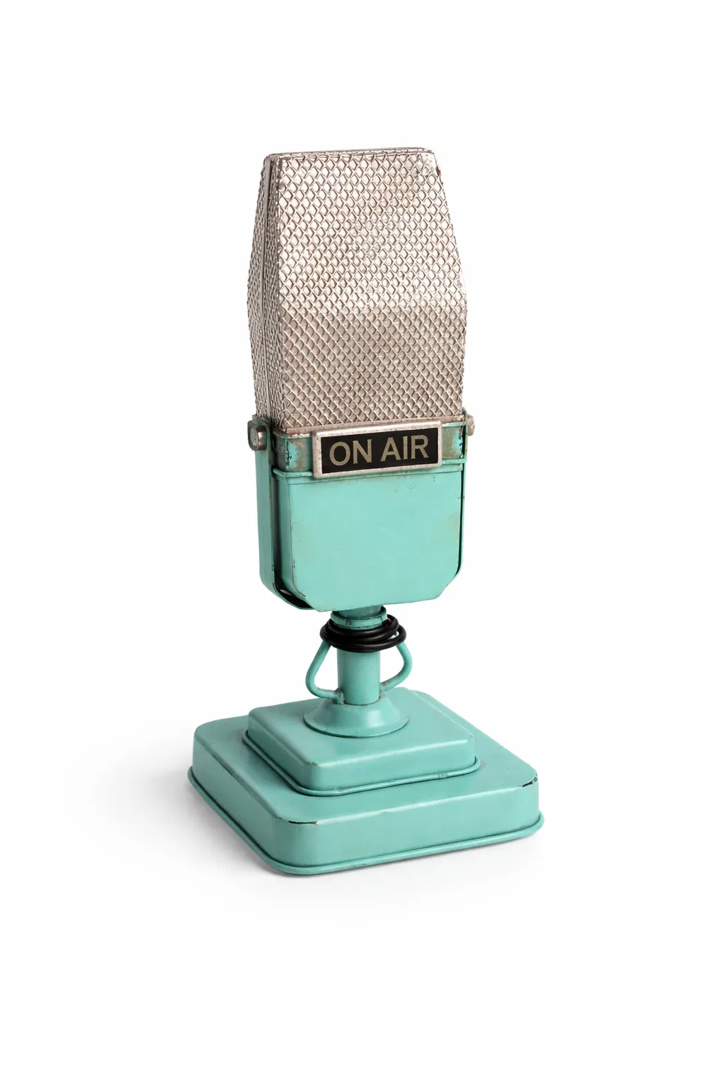 Dekoratif Metal Mikrofon – Vintage Sahne Mikrofonu Tasarımlı Masa ve Ofis Dekoru