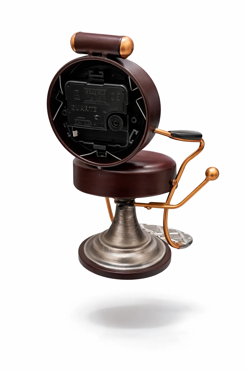 Saatli Dekoratif Sandalye – Ahşap Nostaljik Masa Saati ve Dekor Obje