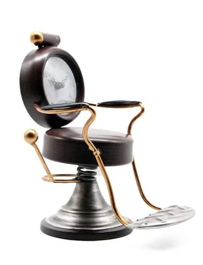 Saatli Dekoratif Sandalye – Ahşap Nostaljik Masa Saati ve Dekor Obje